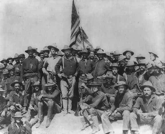 Teddy Roosevelt and the Rough Riders at San Juan Hill
