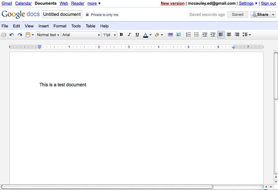 Google Doc Example